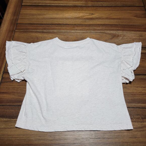 Jessica Simpson Girls Crop Tee w/ Flare Sleeves "Take It Easy" - Medium (8/10) - Picture 4 of 6
